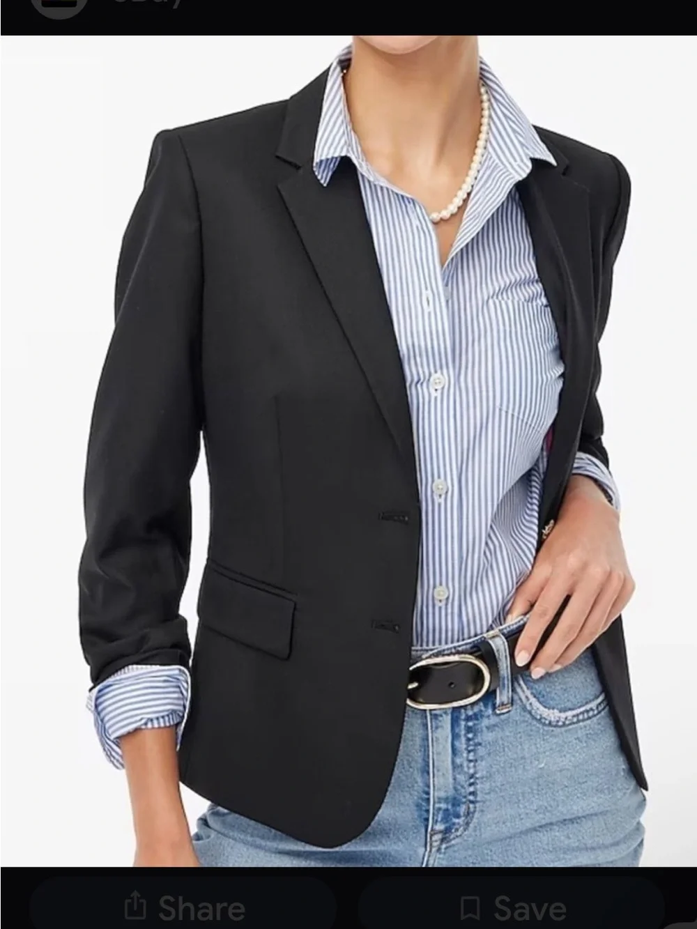 J Crew Single Button Light Wool Blazer